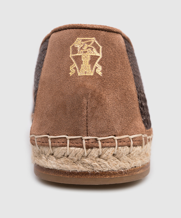 Brunello Cucinelli Коричневі еспадрильї з рафії MPUSHJQ726 зображення 5