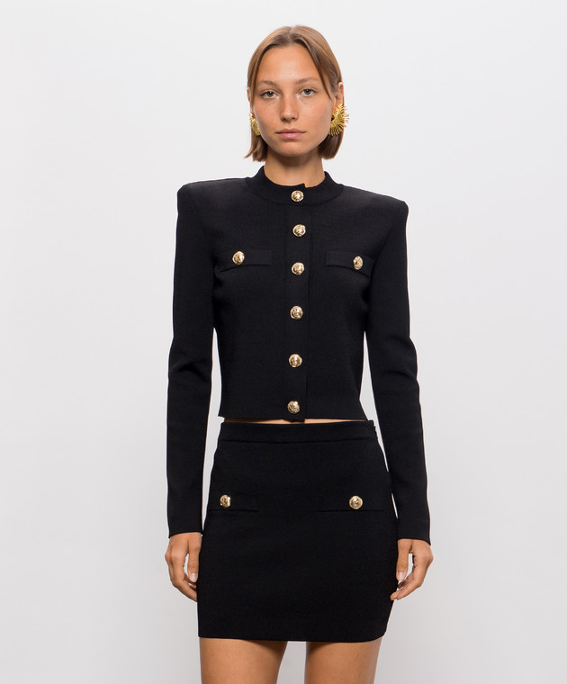 Balmain Черный кардиган с акцентными плечами JA0000000054 изображение 3