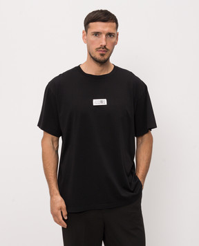 Maison Margiela MM6 Чорна футболка з нашивкою SH0GC0071M20258