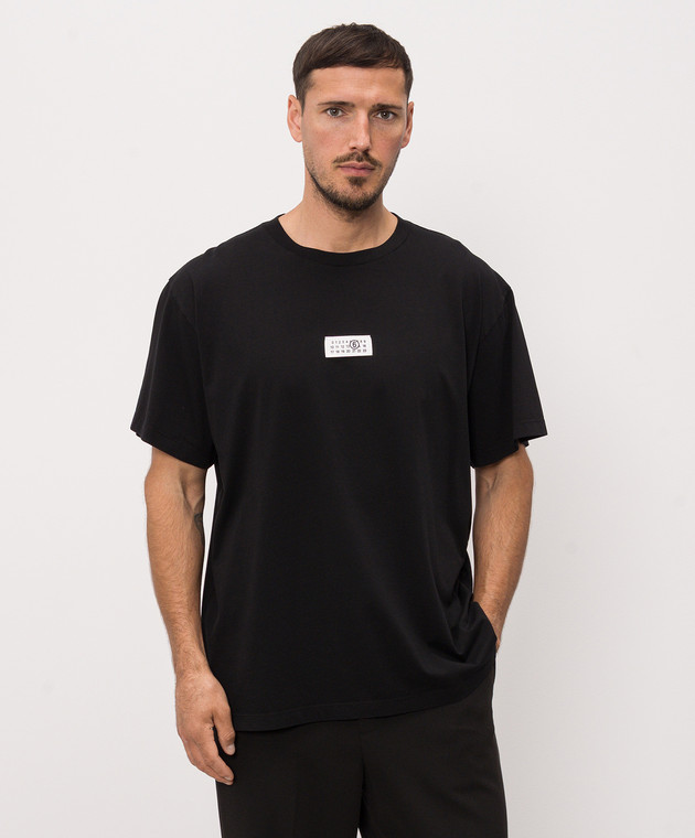 Maison Margiela MM6 Чорна футболка з нашивкою SH0GC0071M20258 зображення 3