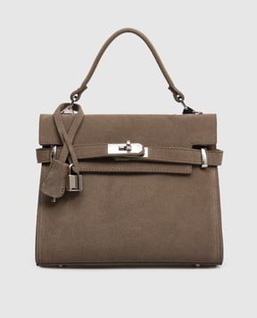 Gianni Notaro Коричневая замшевая сумка-сетчел Suede 099SUEDENIKEL