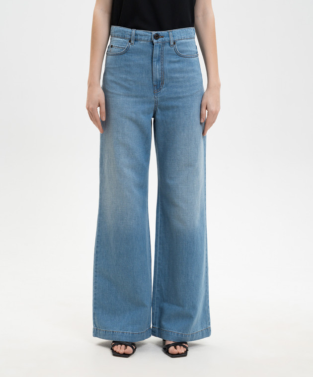 Max Mara Weekend Синие джинсы LATINO со льном WKDLATINO изображение 3