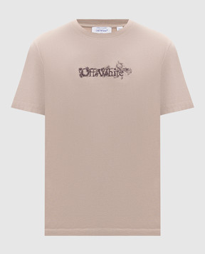 Off-White Бежева футболка Heraldic Arrow 44MAA027S26J008