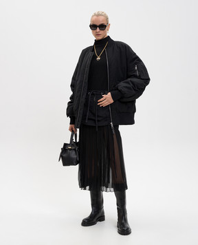 Dolce&Gabbana Чорна спідниця міді з шовком F4DAOTGDDHV