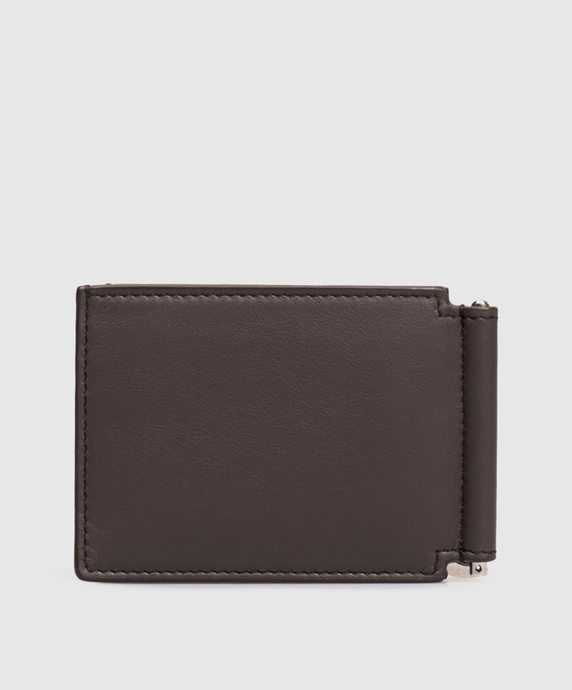 Brunello Cucinelli Коричневый портмоне с зажимом для купюр с тиснением эмблемы MWZNBU440 изображение 2