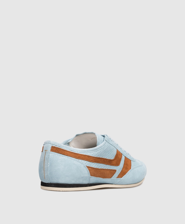 Tom Ford Голубые замшевые кроссовки Brook J1595ICL128N изображение 3