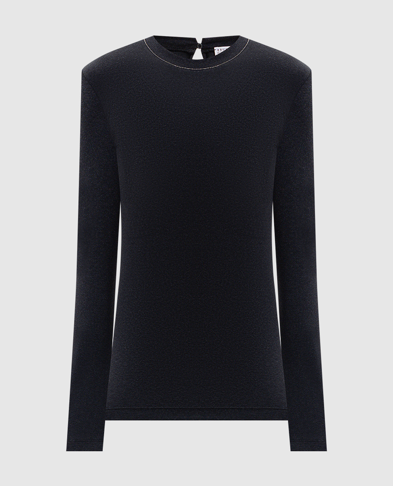 Темно-серый лонгслив с цепочкой мониль