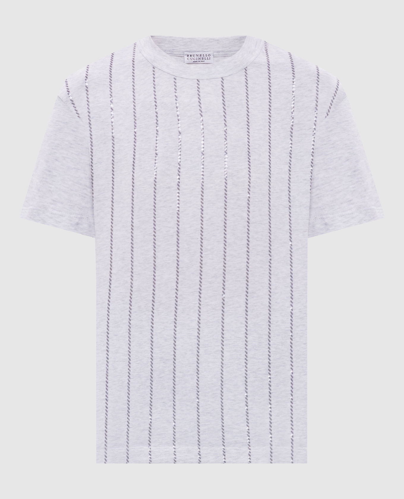 

Серая меланжевая футболка с пайетками, Серый, Футболки