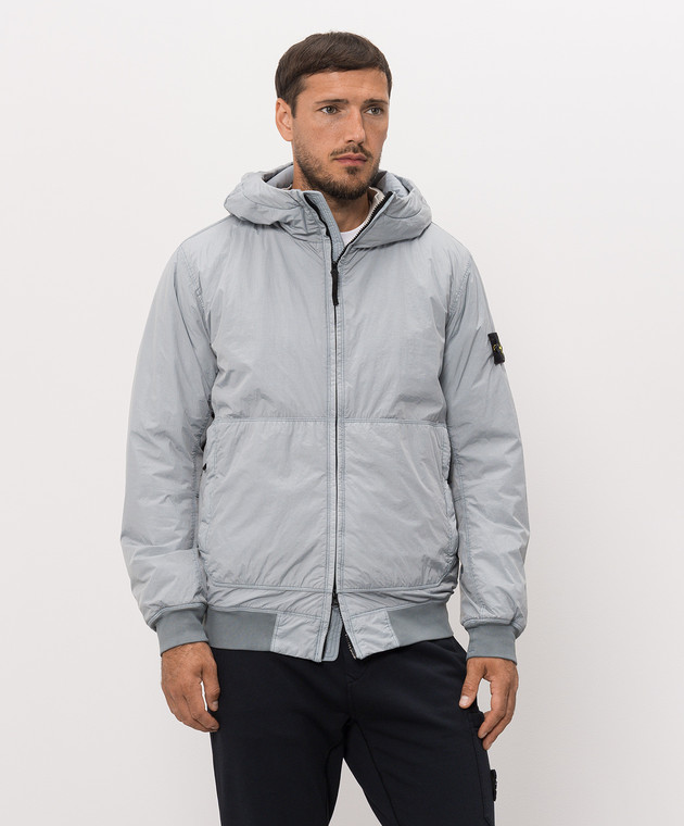 Stone Island Блакитна куртка з патчем логотипа L2S154100110S0A23 зображення 3