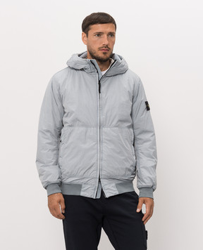 Stone Island Блакитна куртка з патчем логотипа L2S154100110S0A23