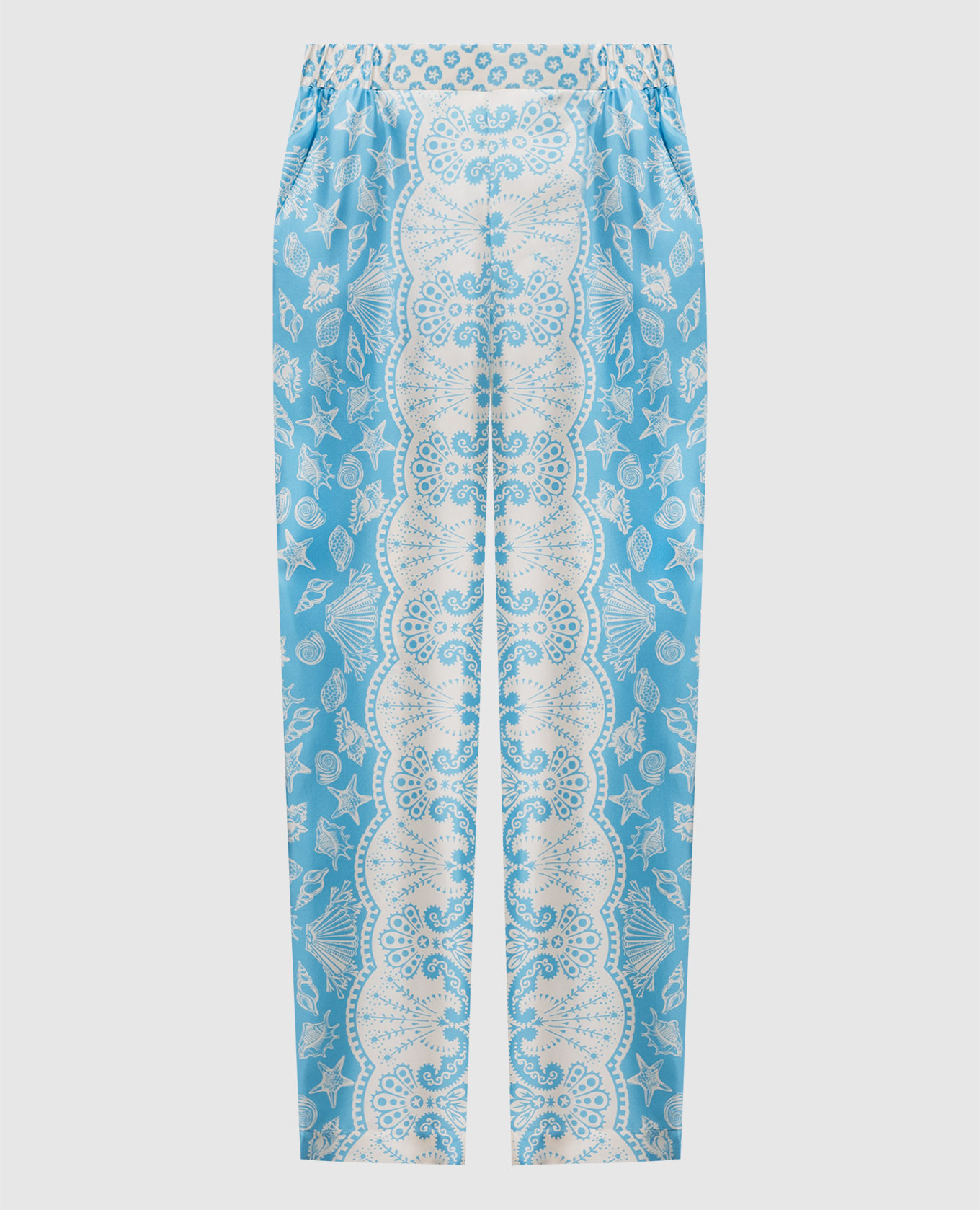 Голубые штаны Doris из шелка