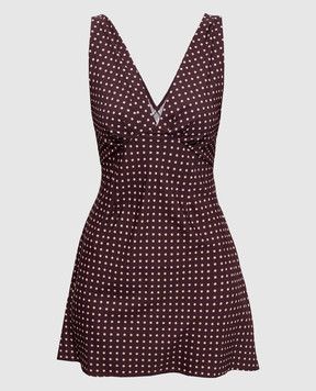 Faithfull Коричнева сукня міні Graciela в горох FF4642PCP