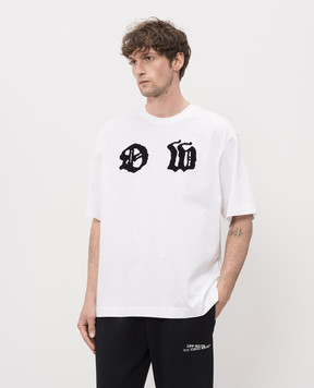Off-White Белая футболка с принтом Palace Arrow 44MAA120Z26J001