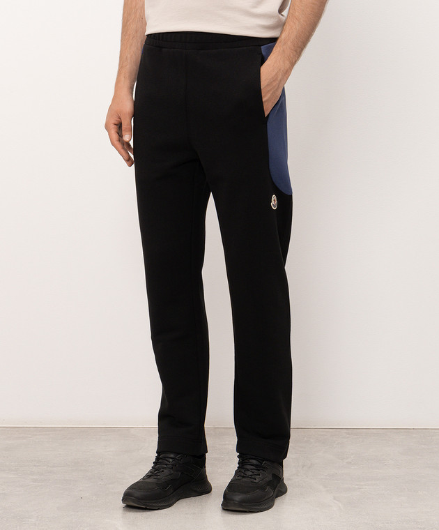 Moncler Черные спортивные брюки с логотипом L20918H00013899V4 изображение 3