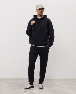 C.P. Company Синє худі з патчем логотипа MSS714A005086W