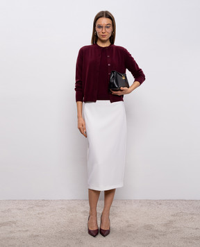 Max Mara Weekend Бордовий кардиган WKDNEBBIA з вовни і кашеміру WKDNEBBIA