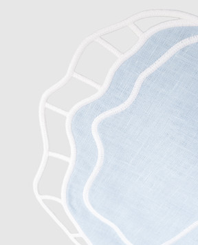 Truffle Bee Голубой столовый коврик Eclipse из льна LP07C2S7