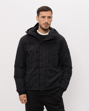 Stone Island Чорна куртка з патчем логотипа L2S15Q100007S0405
