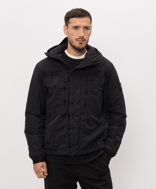 Stone Island Черная куртка с логотипом патча L2S15Q100007S0405 изображение 3