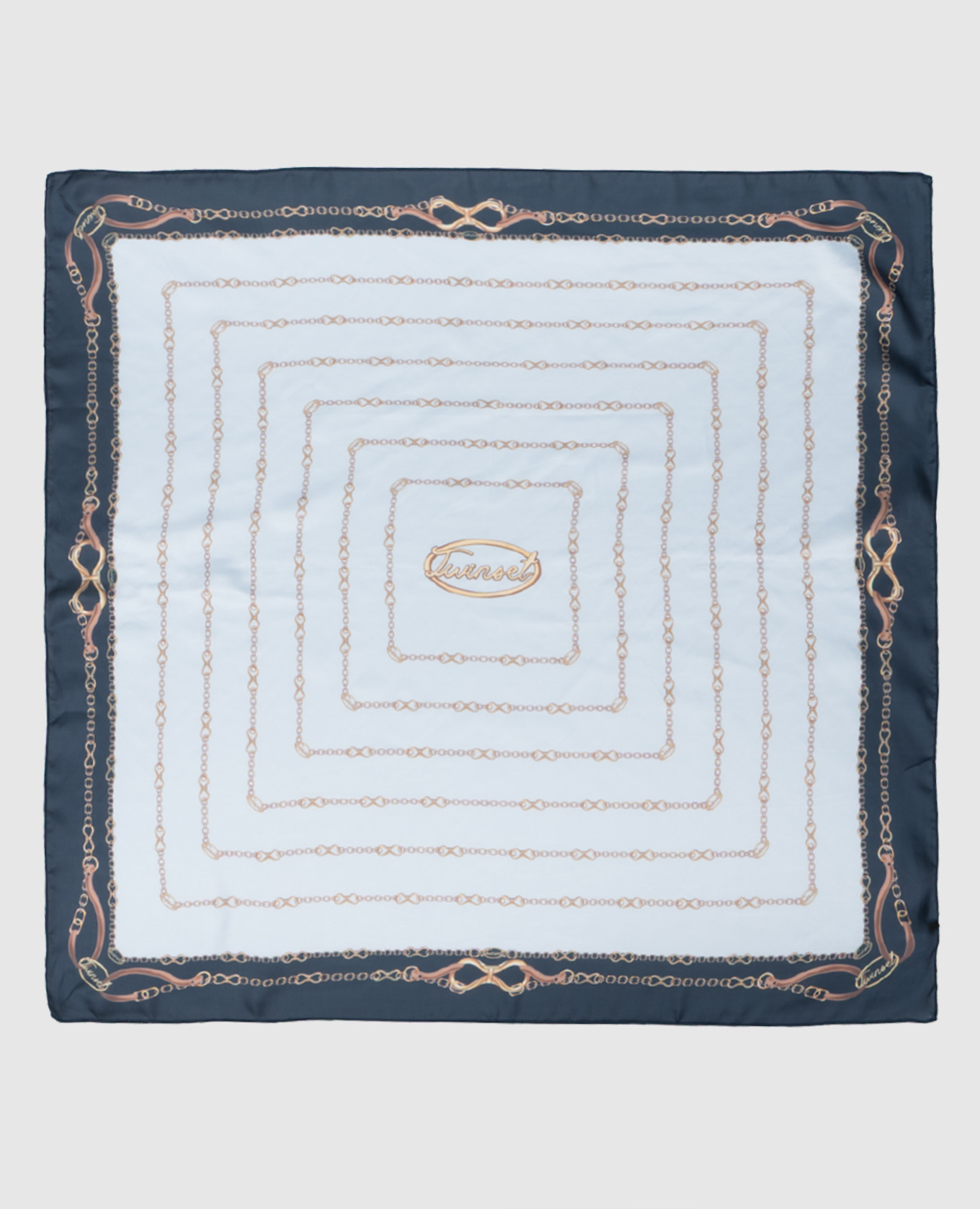 

Голубой платок с принтом, Платки