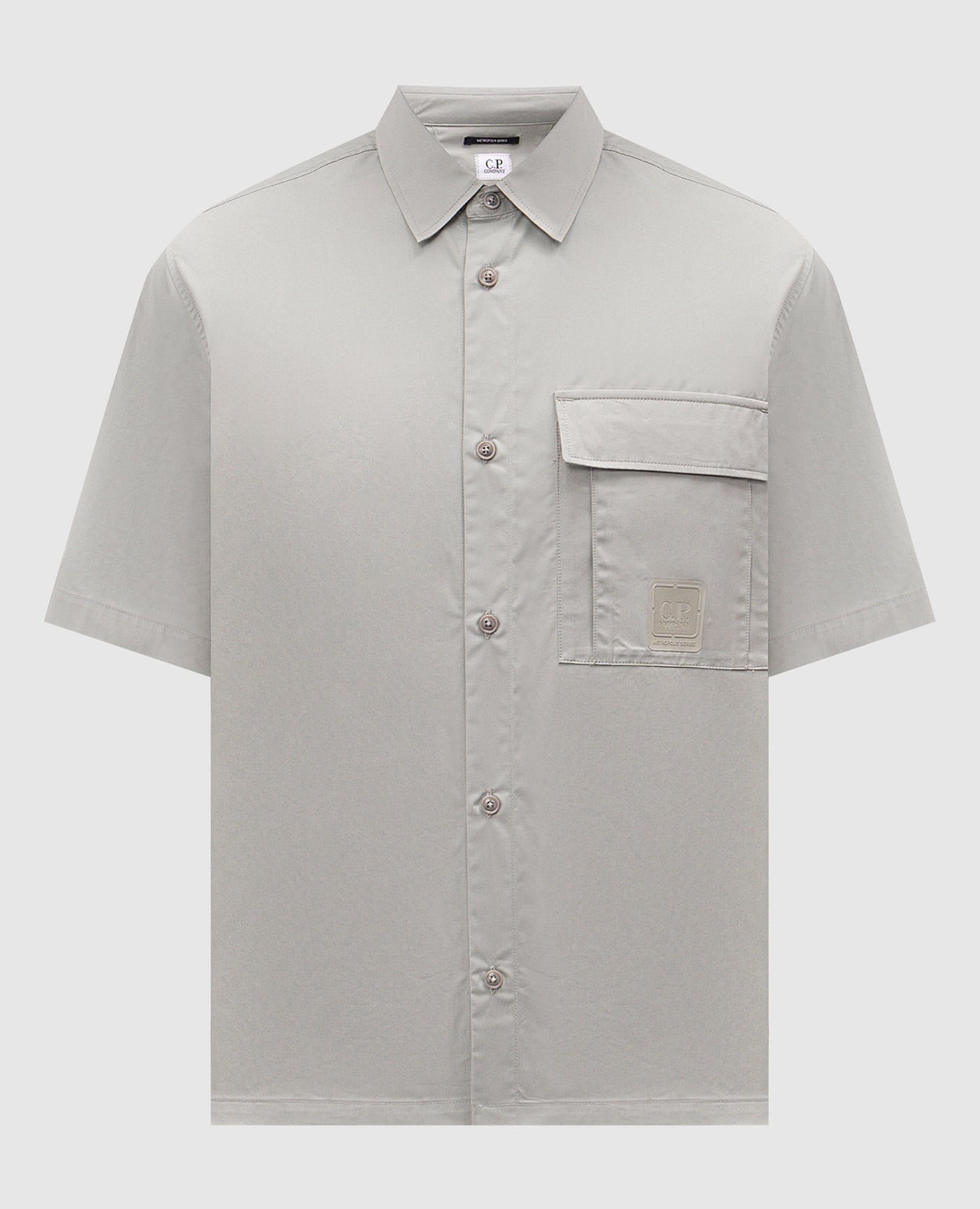 Серая рубашка с логотипом