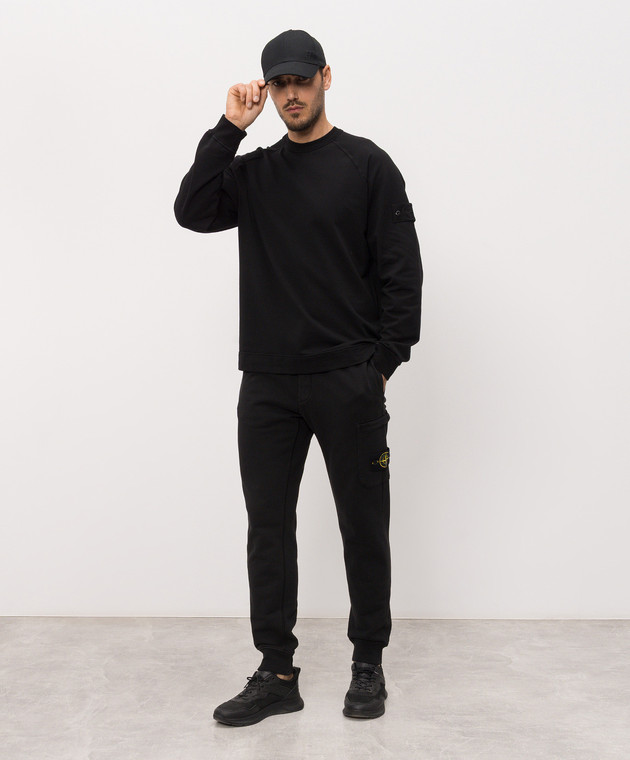 Stone Island Черные джоггеры с логотип патч L1S156200010S0051 изображение 2