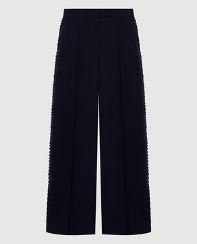 Jil Sander Сині штани з вовни J01KA0198J40002