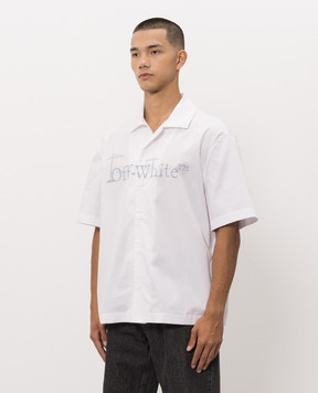 Off-White Біла сорочка з принтом City Nature 44MGG01QF26F001
