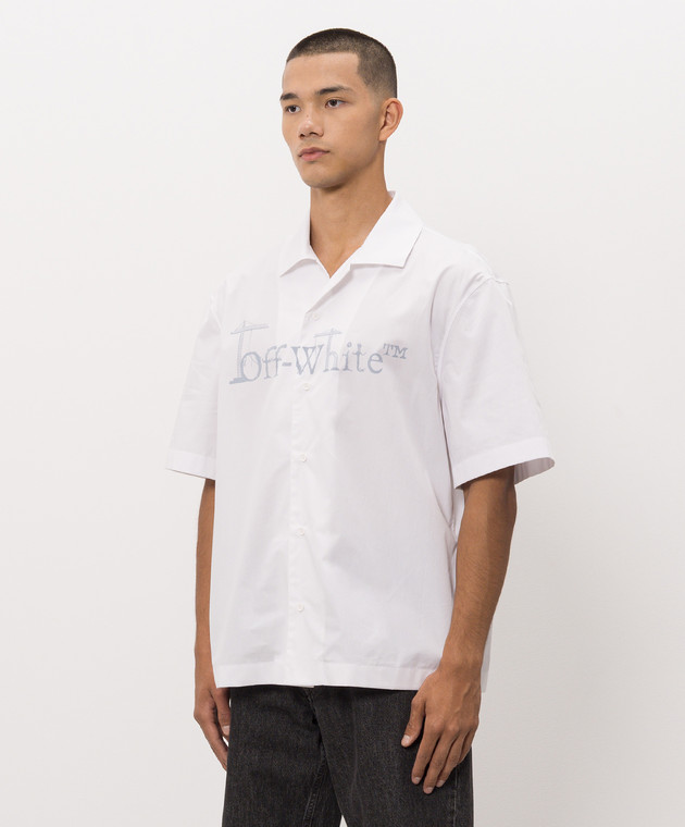 Off-White Белая рубашка с принтом City Nature 44MGG01QF26F001 изображение 3