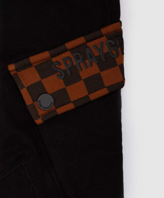 Sprayground Детские черные джоггеры с фактурным логотипом SPY1492 изображение 3