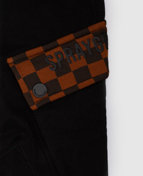 Sprayground Дитячі чорні джогери з фактурним логотипом SPY1492