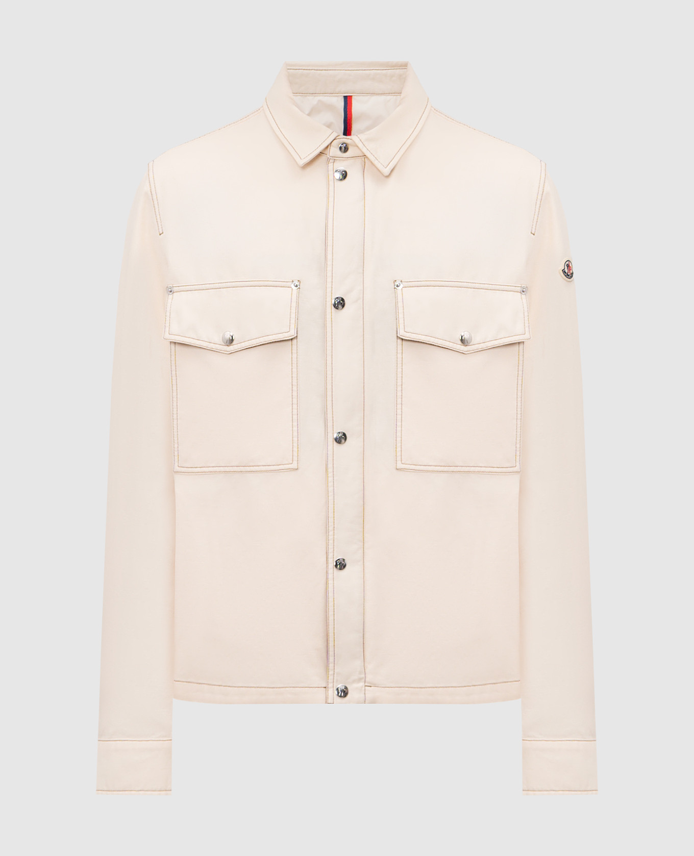 

Куртка цвета айвори с леном Watagua в стиле рубашки, Бежевый, Куртки