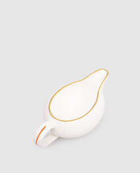 Geminiano Cozzi 1765 Біла порцелянова соусниця Striche Arancio e Oro LGCMI3639053