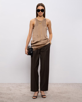 Toteme Коричневий топ 261WRT0628FB0546