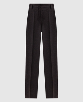 Max Mara Коричневые брюки COTTAGE из шерсти SMMCOTTAGE