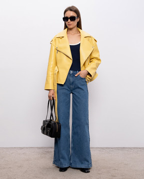 Babe Pay Pls Жовта шкіряна косуха 2208ЗМGRAND