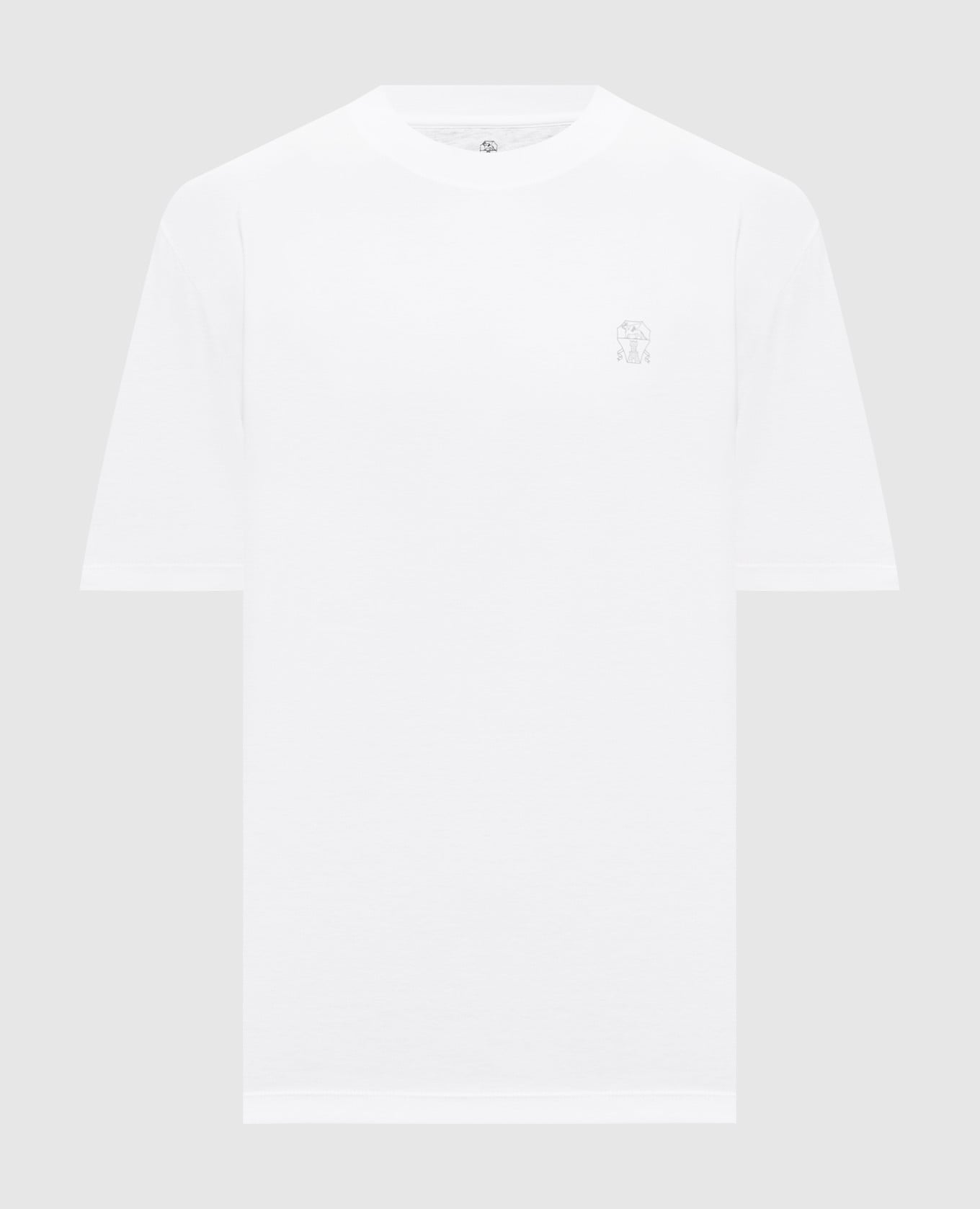 Белая футболка с принтом эмблемы