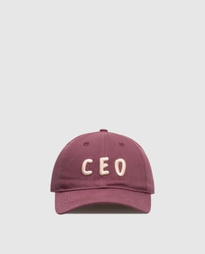 Max & Co Бордовая кепка с вышивкой MCLSIAMESE