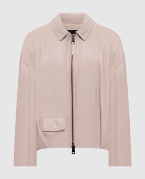 Simonetta Ravizza Розовая кожаная куртка Presty S06JA397L1