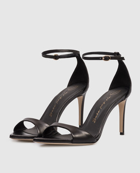 Babe Pay Pls Чорні шкіряні босоніжки 223804KO