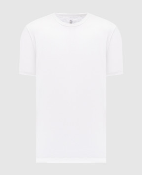 Brunello Cucinelli Біла футболка в рубчик MR8301336