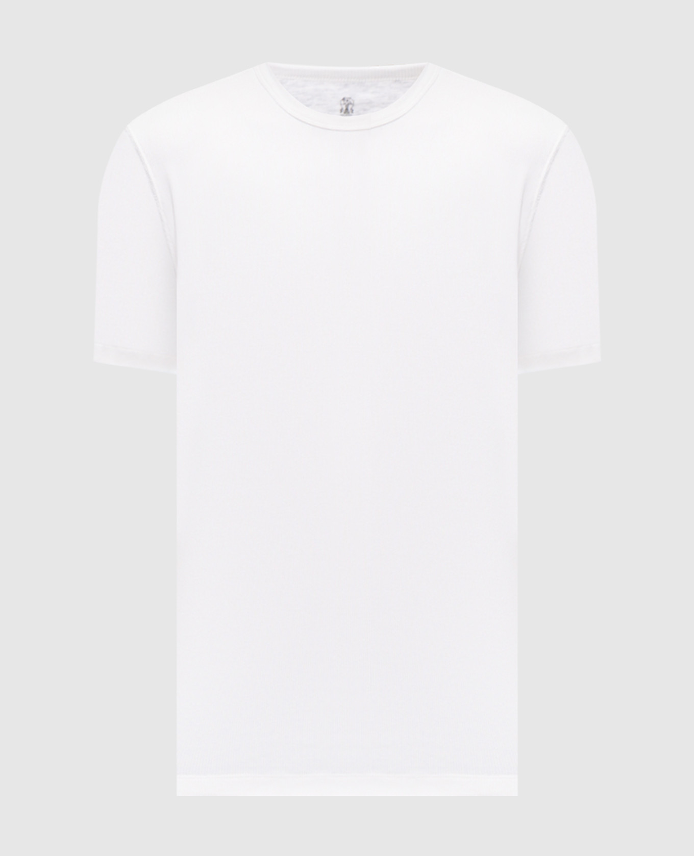 Белая футболка в рубчик