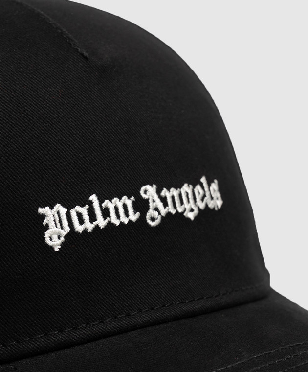 Palm Angels Чорна кепка з вишивкою логотипа PAMLB001FB001m зображення 4