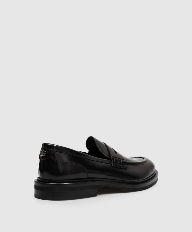 Dolce&Gabbana Черные кожаные глянцевые лоферы A30267A1203 изображение 3