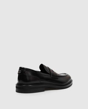Dolce&Gabbana Черные кожаные глянцевые лоферы A30267A1203