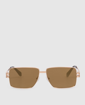 Palm Angels Золотые очки с зеркальным эффектом PA2003767659