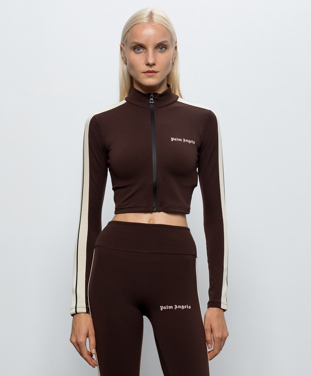 Palm Angels Коричневая спортивная куртка PAWVO004FB001 изображение 3