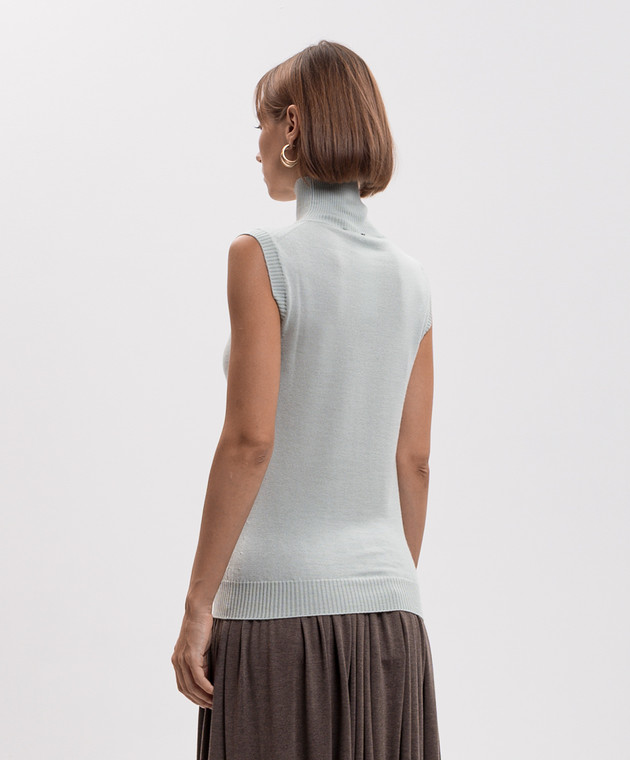 Max Mara Sportmax Зеленый топ ESCHIMO из шерсти SPXESCHIMO изображение 4