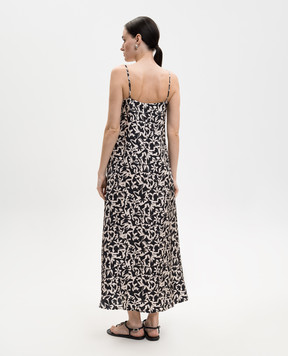 Asceno Чорна сукна Melfi із шовку в принт D103F04C504