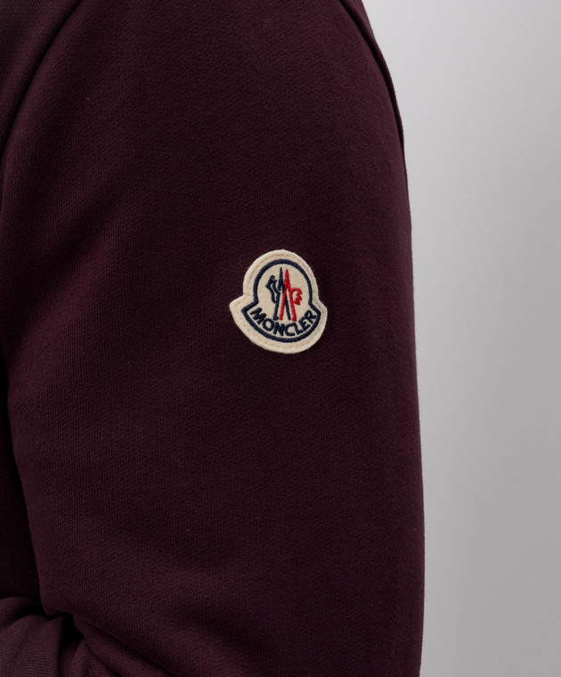 Moncler Бордовая спортивная куртка с монограммой логотипа L20918G0000289AUJ изображение 4